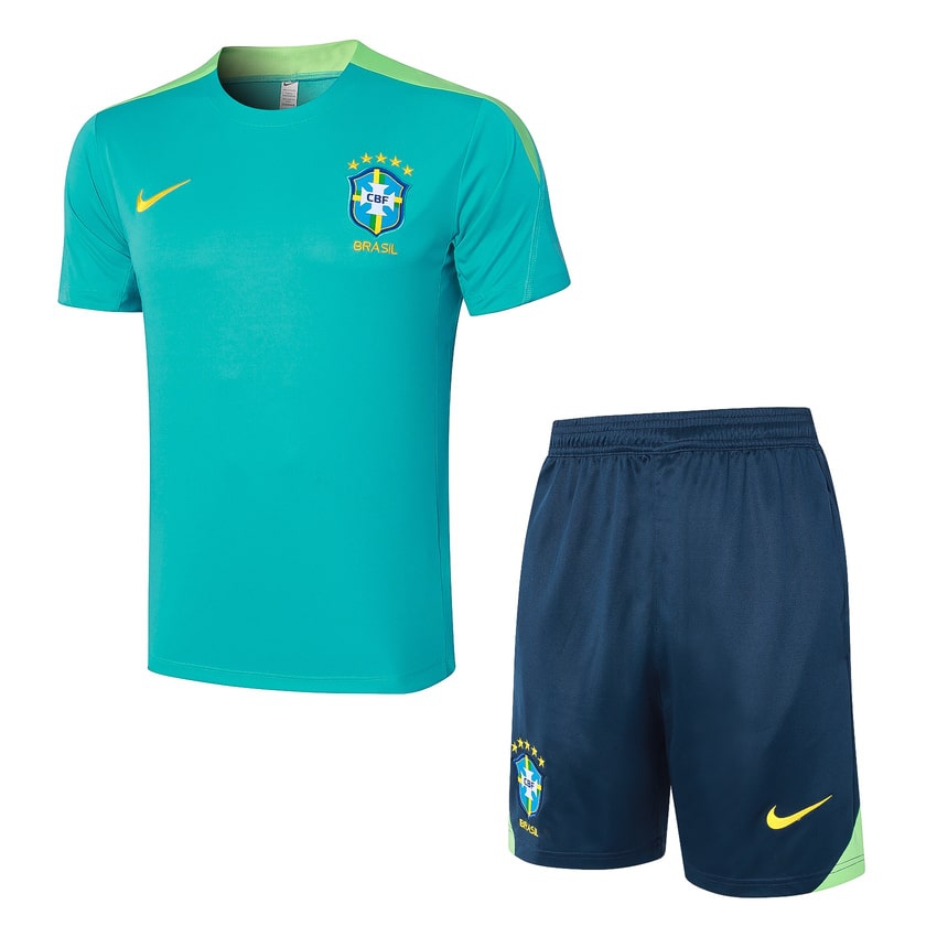 Brazil Men's/Kids' Shorts Kit 24/25 Green-League Wear Hub