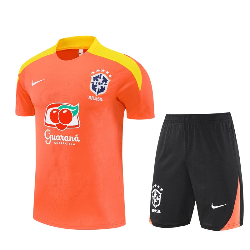Brazil Men's/Kids' Shorts Kit 25/26 Orange-League Wear Hub