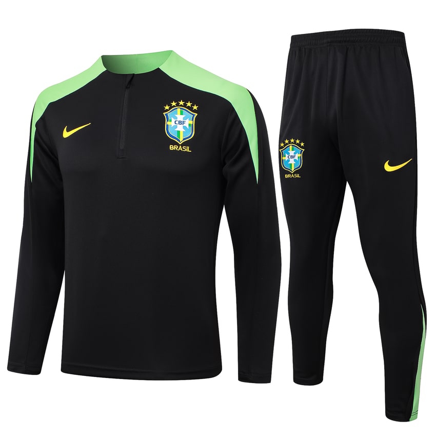 Brazil Training Tracksuit Men/Kids 24/25 Black-League Wear Hub