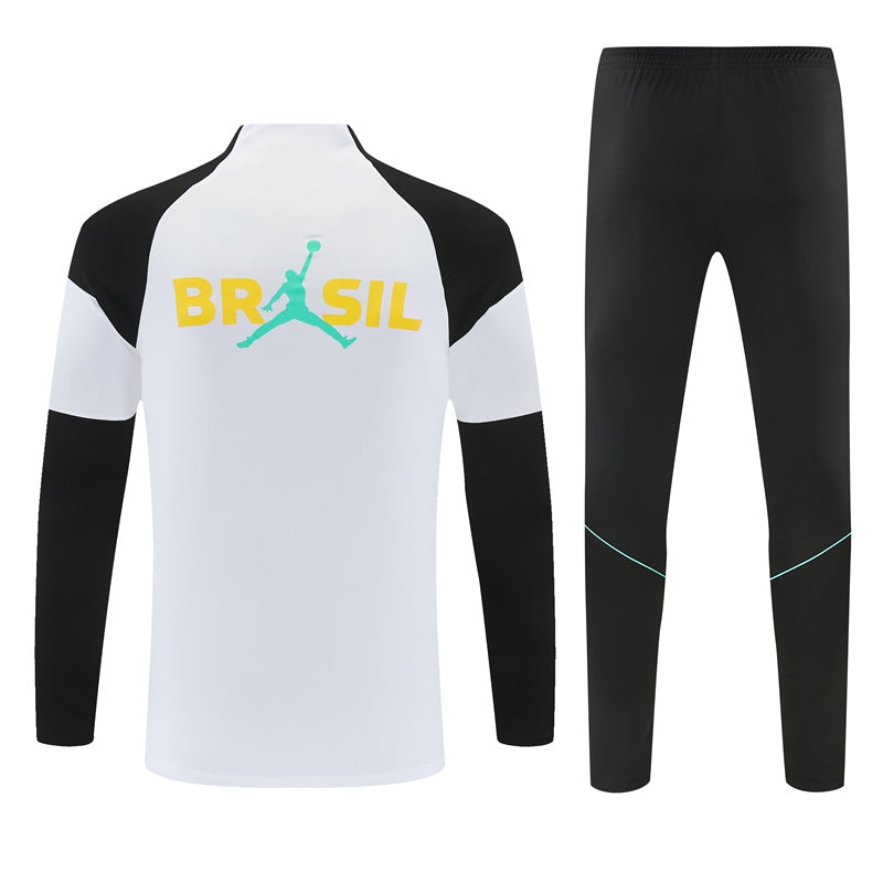 Brazil Training Tracksuit Men/Kids 26/27 Black Orange-League Wear Hub