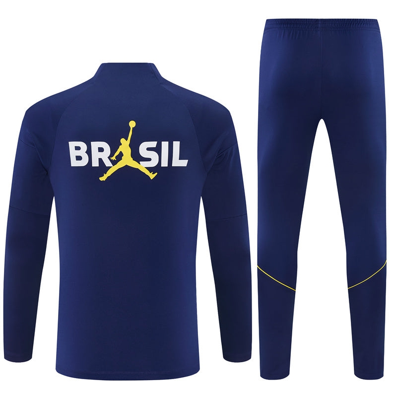 Brazil Training Tracksuit Men/Kids 26/27 Dark Blue-League Wear Hub