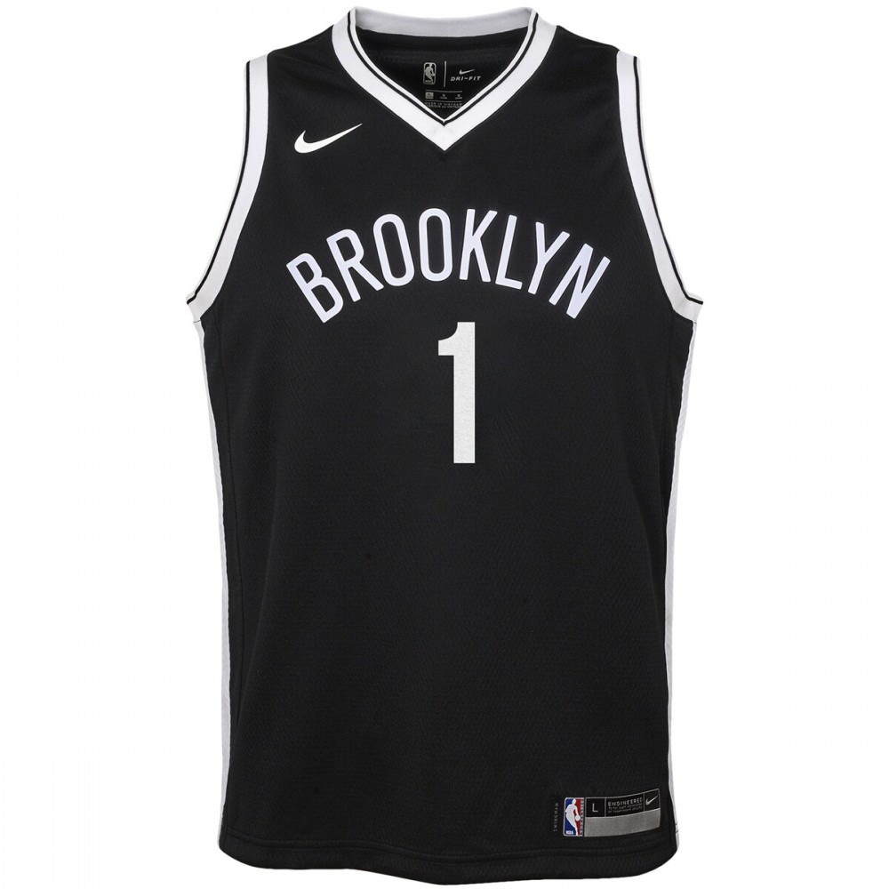 D'Angelo Russell Brooklyn Nets Nike Youth Swingman Jersey Black - Icon Edition-League Wear Hub