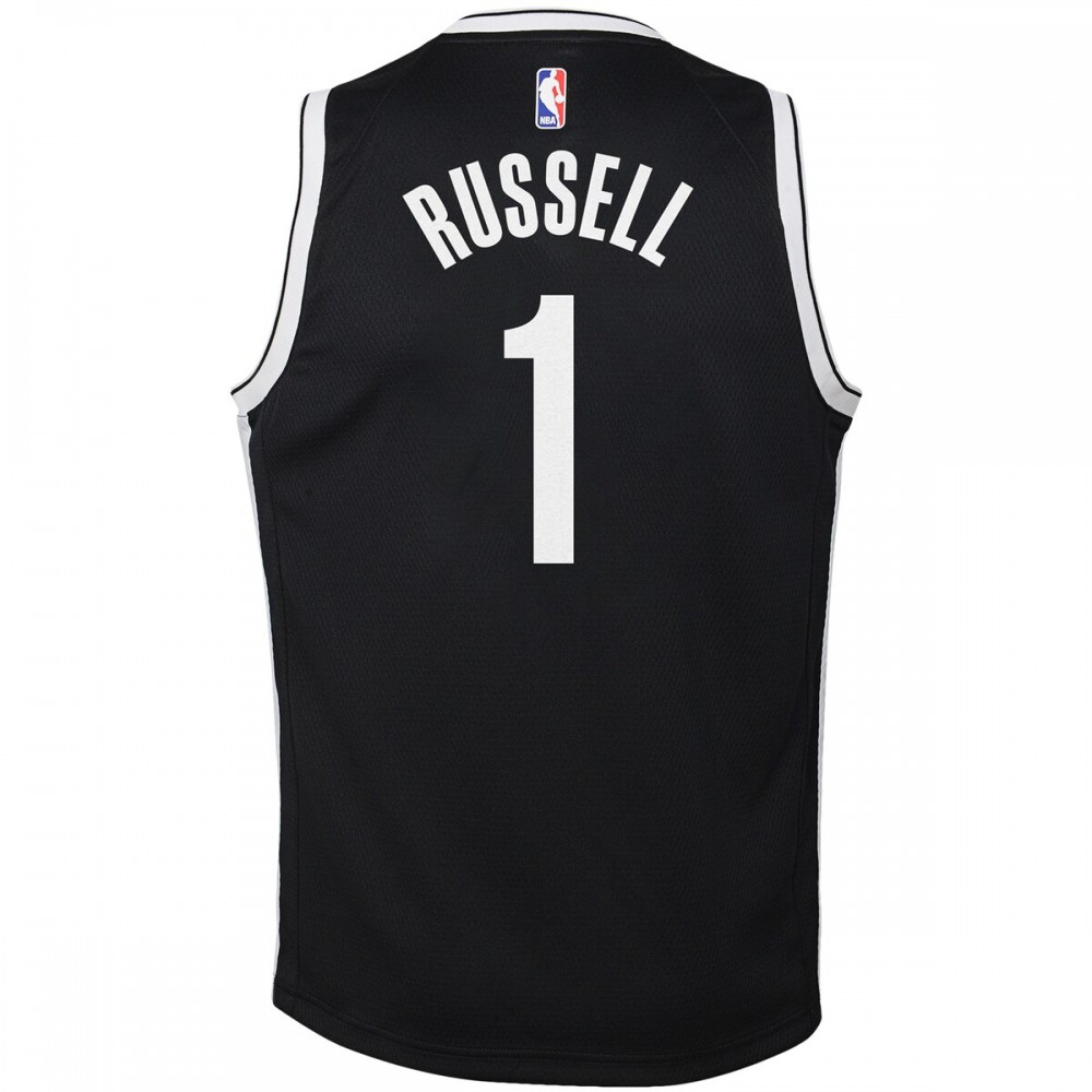 D'Angelo Russell Brooklyn Nets Nike Youth Swingman Jersey Black - Icon Edition-League Wear Hub