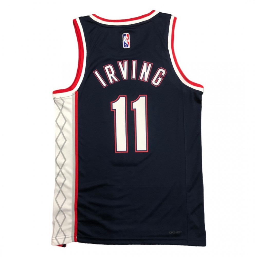 Men's Brooklyn Nets Kyrie Irving #11 Navy 21/22 Swingman Jersey - City Edition-League Wear Hub