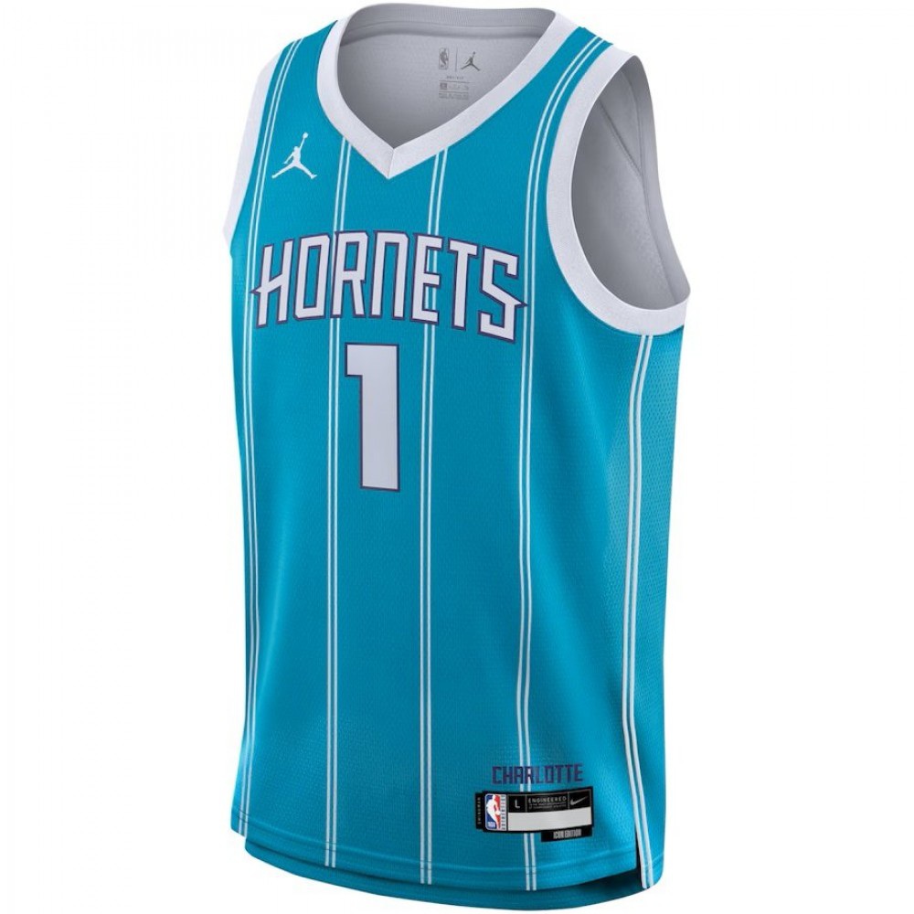 Youth Jordan LaMelo Ball Teal Charlotte Hornets Swingman Jersey - Icon Edition-League Wear Hub