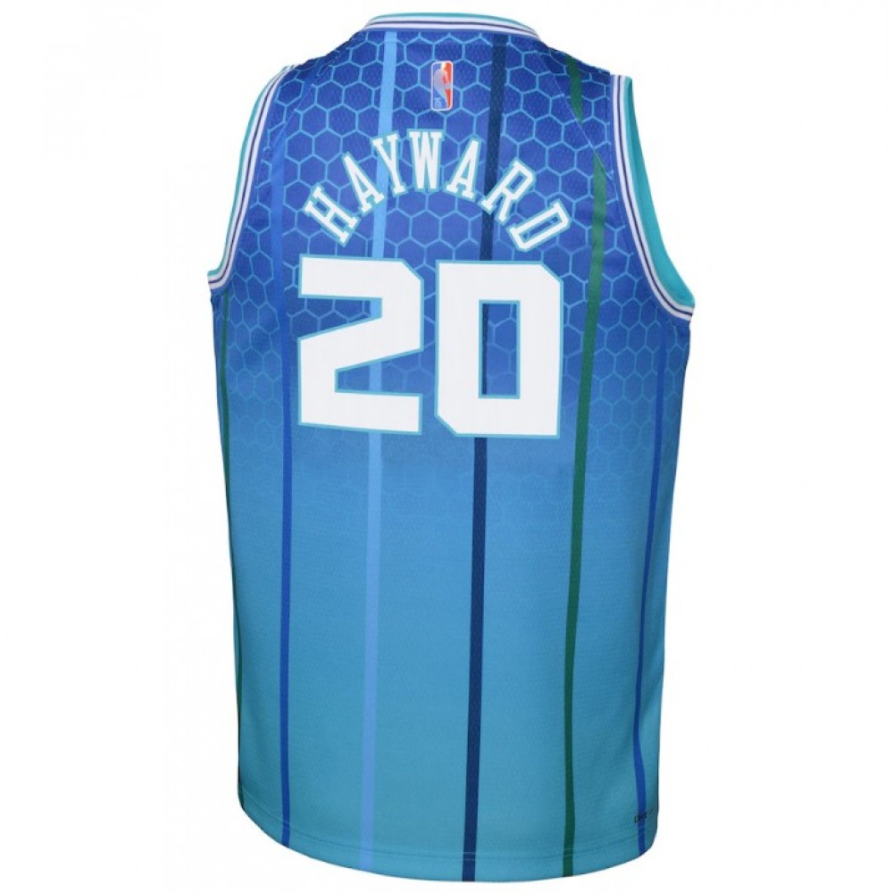 Men's Charlotte Hornets Gordon Hayward #20 Nike Blue 21/22 Swingman NBA Jersey - City Edition-League Wear Hub