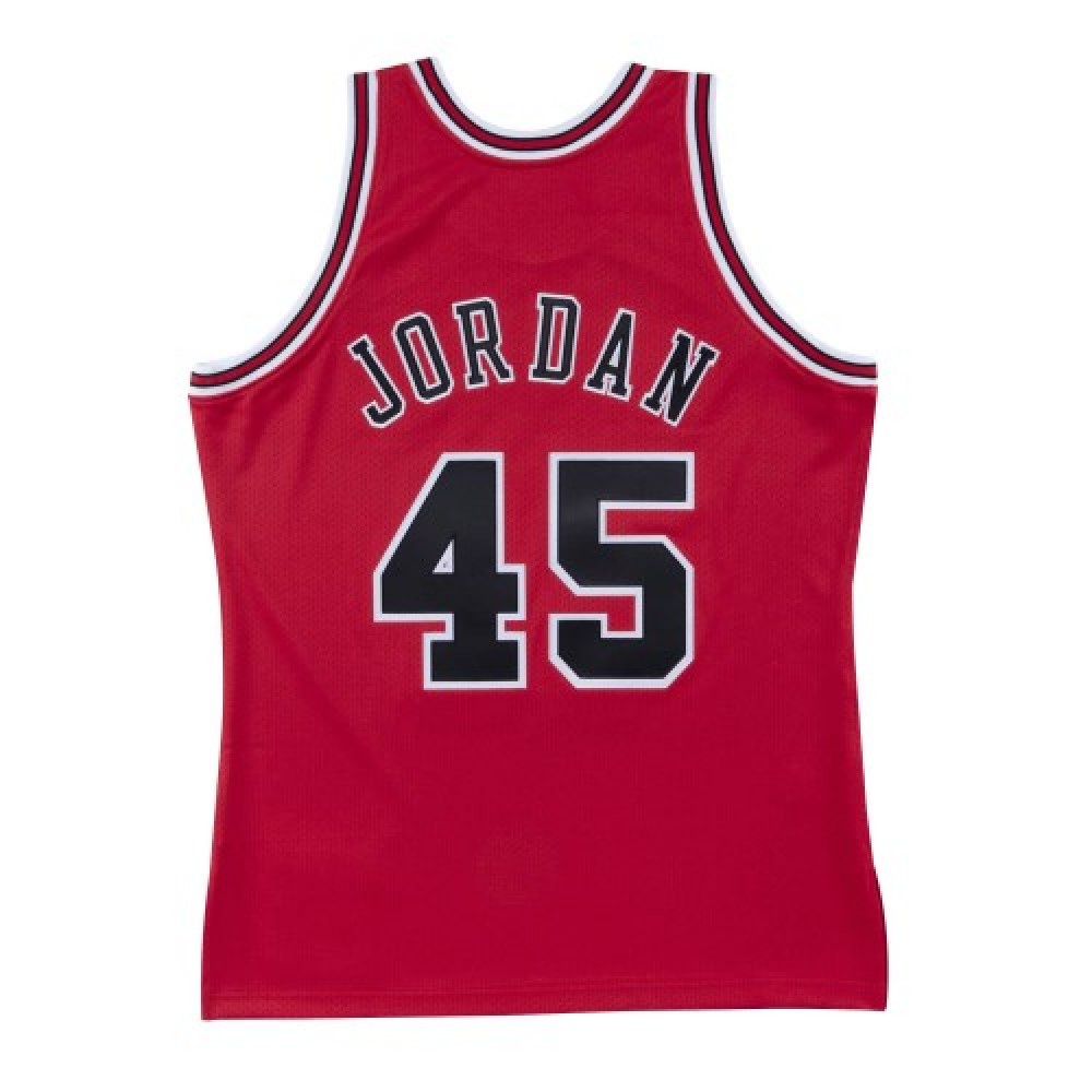 Men's Chicago Bulls Michael Jordan #45 Throwback Red 1994-95 Hardwood Classics Player Jersey-League Wear Hub