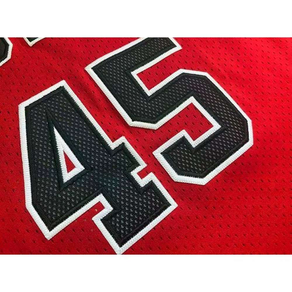 Men's Chicago Bulls Michael Jordan #45 Throwback Red 1994-95 Hardwood Classics Player Jersey-League Wear Hub