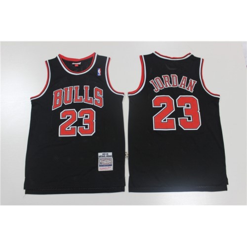 Men's Chicago Bulls Michael Jordan #23 Throwback Black 1997-98 Hardwood Classics Player Jersey-League Wear Hub