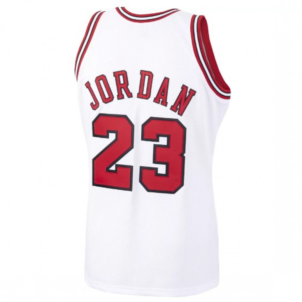 Men's Chicago Bulls Michael Jordan #23 Throwback White 1997-98 Hardwood Classics Player Jersey-League Wear Hub