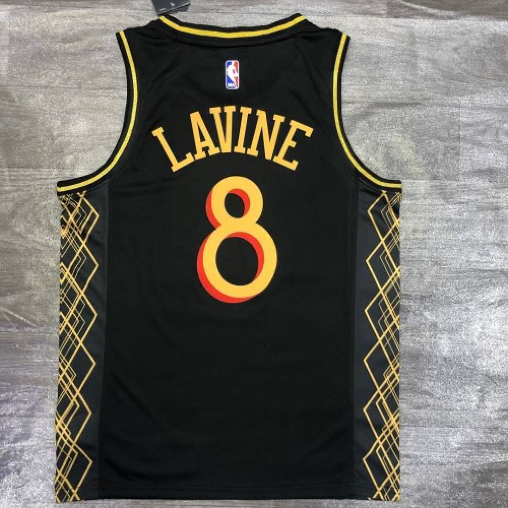 Men's Chicago Bulls Zach LaVine #8 Nike Black 20/21 Swingman Jersey - City Edition-League Wear Hub