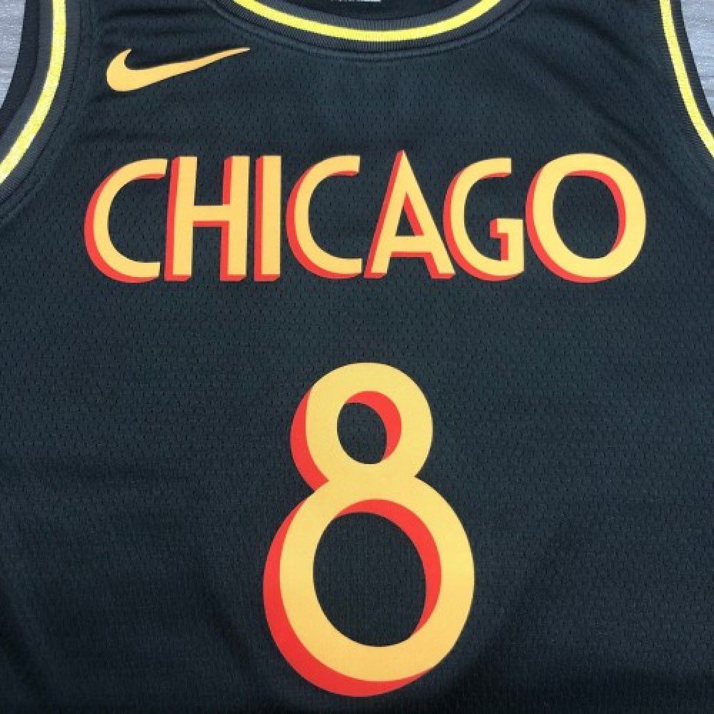 Men's Chicago Bulls Zach LaVine #8 Nike Black 20/21 Swingman Jersey - City Edition-League Wear Hub