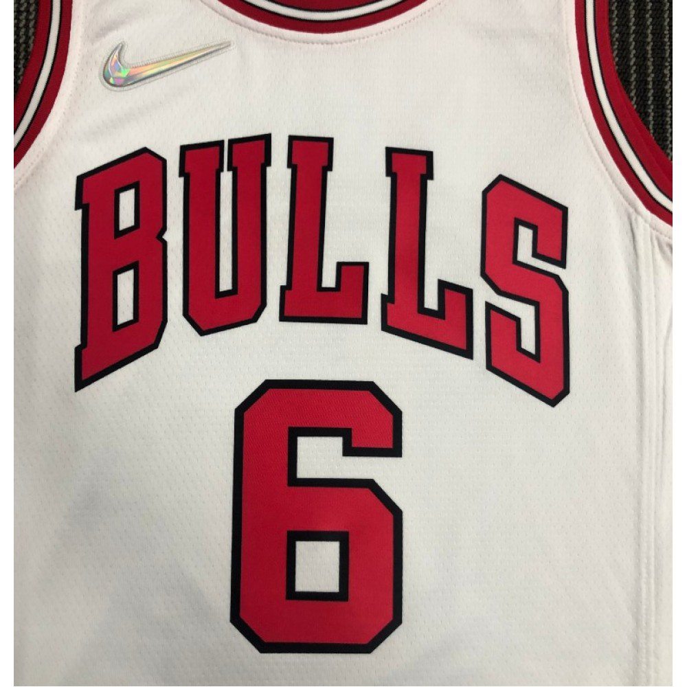 Men's Chicago Bulls Alex Caruso #6 Nike White 21/22 Diamond Swingman NBA Jersey - Icon Edition-League Wear Hub