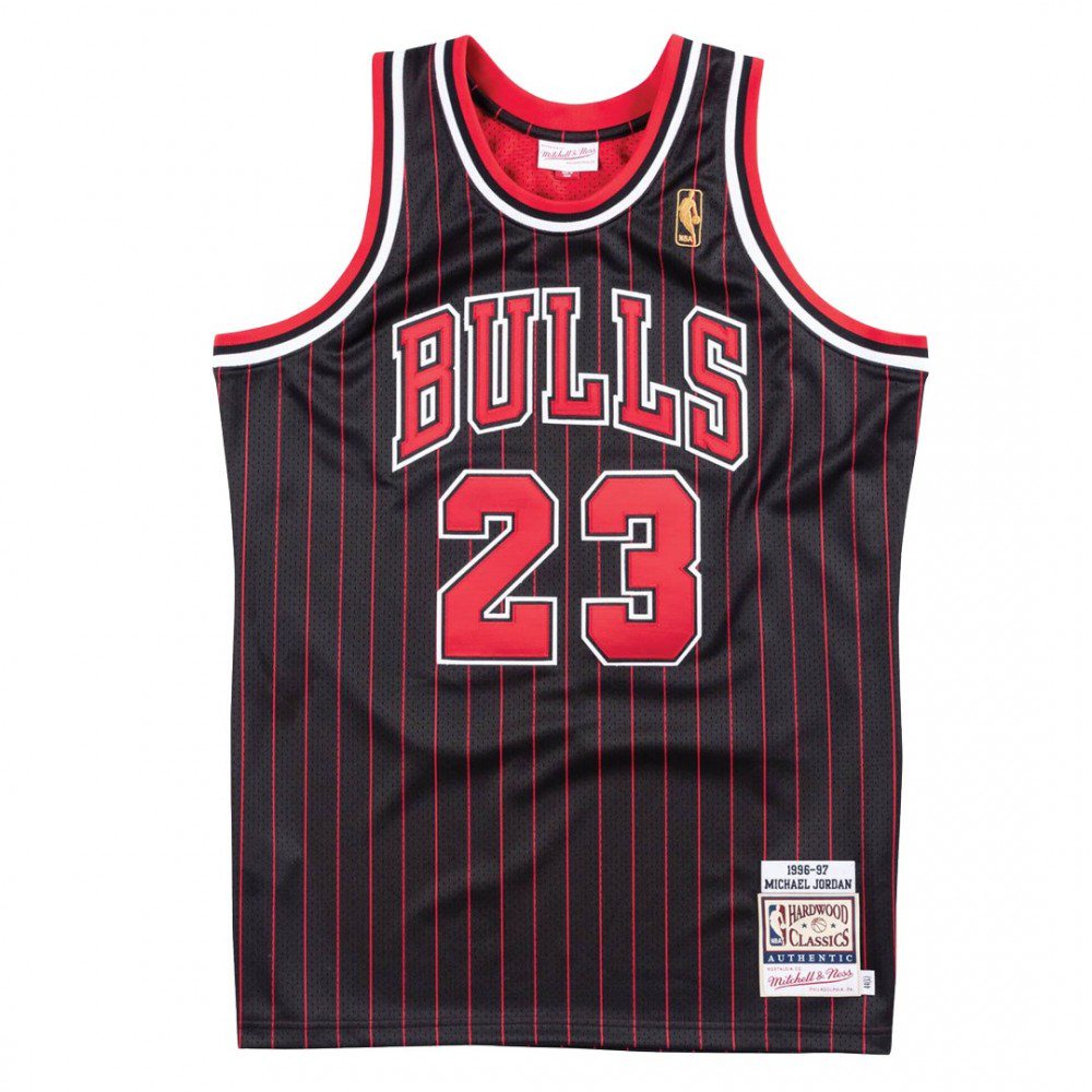 Men's Chicago Bulls Michael Jordan #23 Black 1996/97 Hardwood Classics Swingman Jersey-League Wear Hub