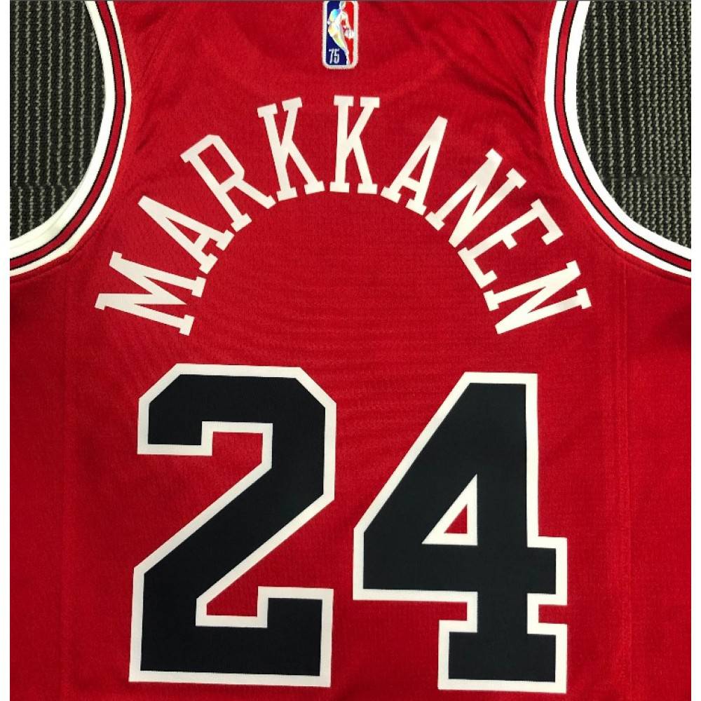 Men's Chicago Bulls Lauri Markkanen #24 Nike Red 2021 Swingman NBA Jersey - Icon Edition-League Wear Hub