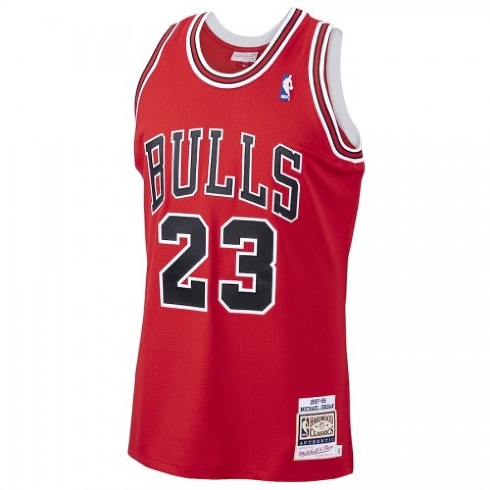 Men's Chicago Bulls Michael Jordan #23 Throwback Red 1997-98 Hardwood Classics Player Jersey-League Wear Hub