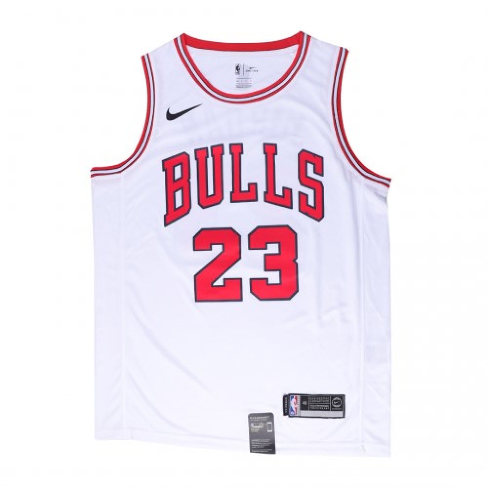 Men's Chicago Bulls Michael Jordan #23 White Replica Swingman Jersey - Association Edition-League Wear Hub