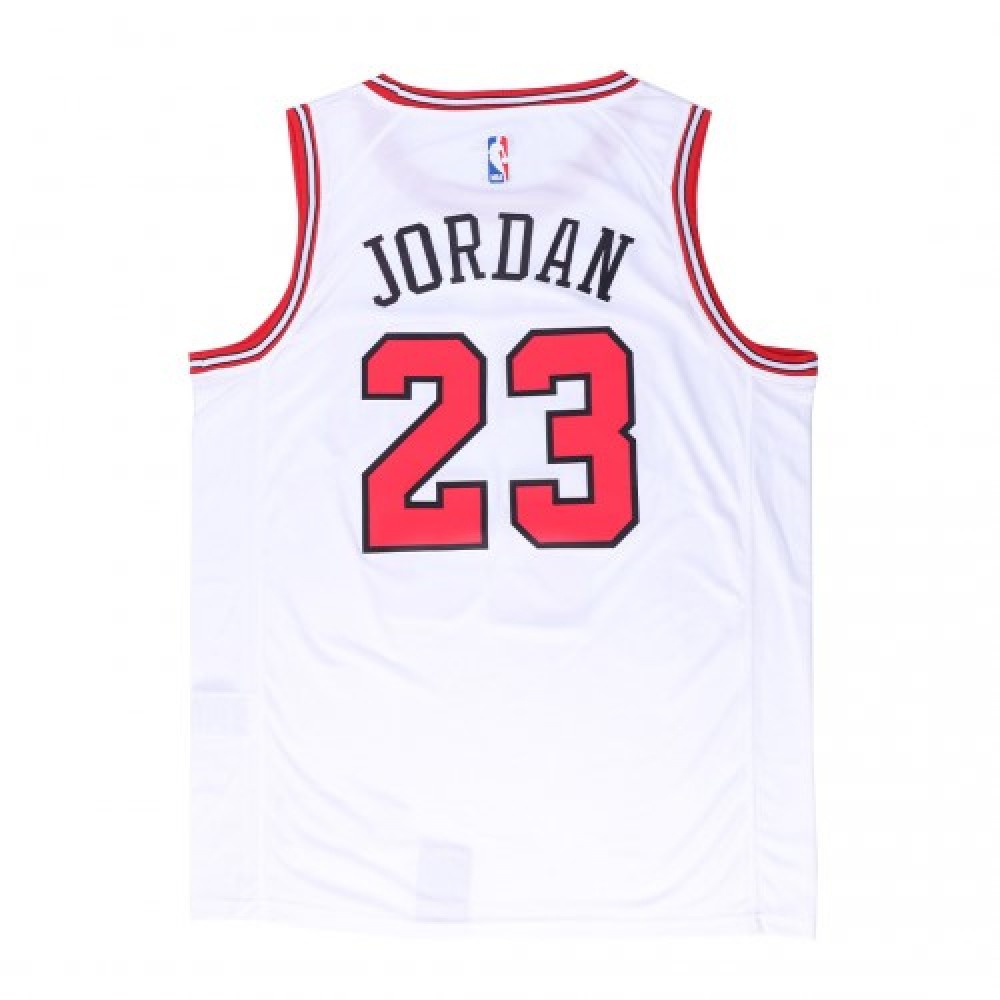 Men's Chicago Bulls Michael Jordan #23 White Replica Swingman Jersey - Association Edition-League Wear Hub