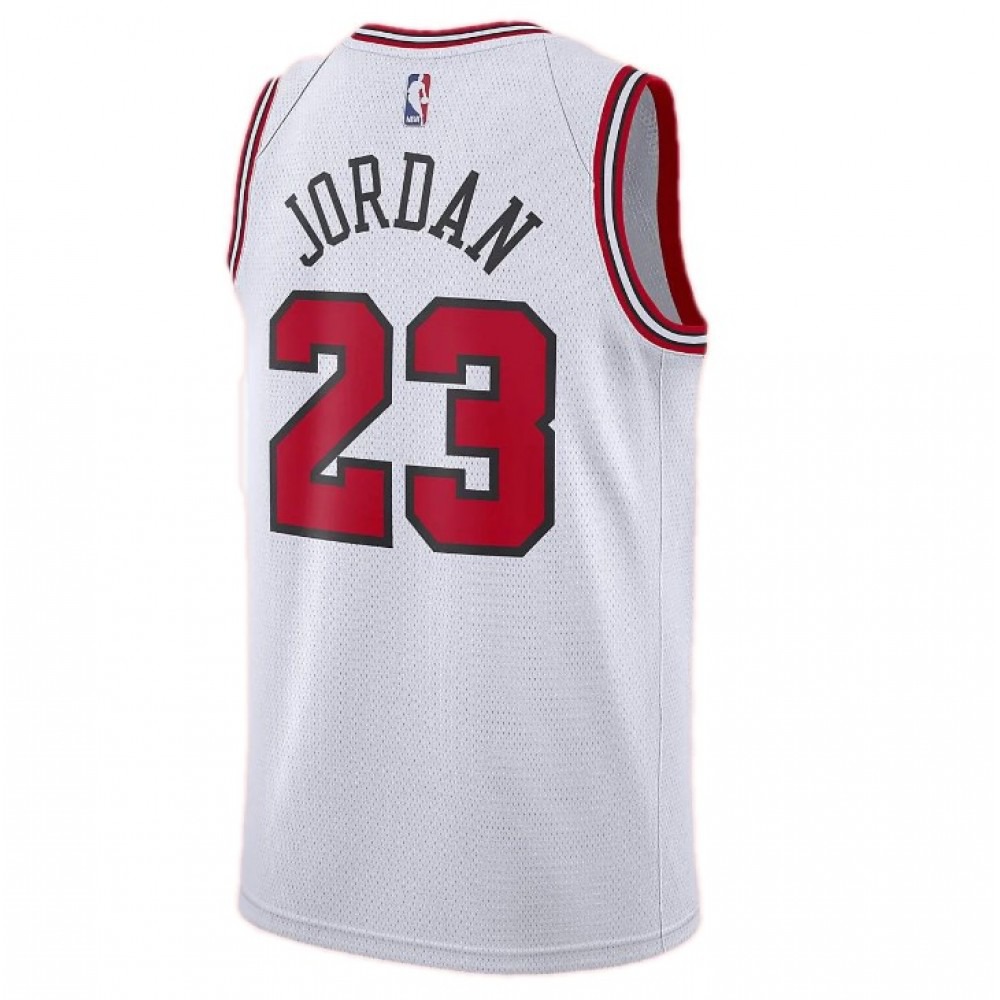 Men's Chicago Bulls Michael Jordan #23 White Replica Swingman Jersey - Association Edition-League Wear Hub