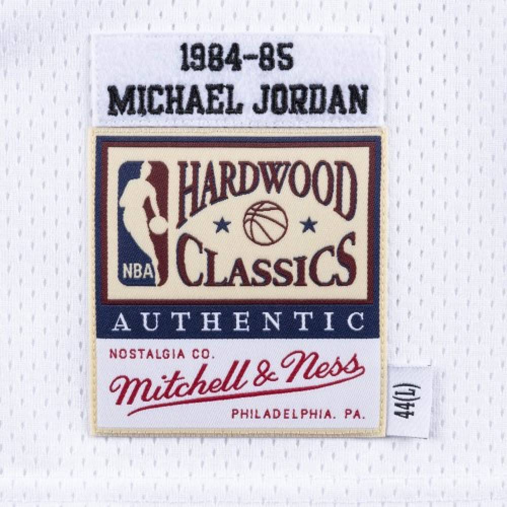 Men's Chicago Bulls Michael Jordan #23 Throwback White 1984-85 Hardwood Classics Player Jersey-League Wear Hub