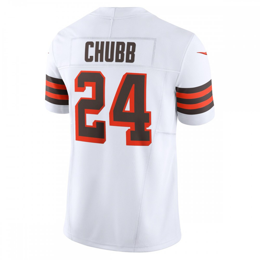 Nick Chubb Cleveland Browns Nike Vapor F.U.S.E. Limited Jersey - White-League Wear Hub