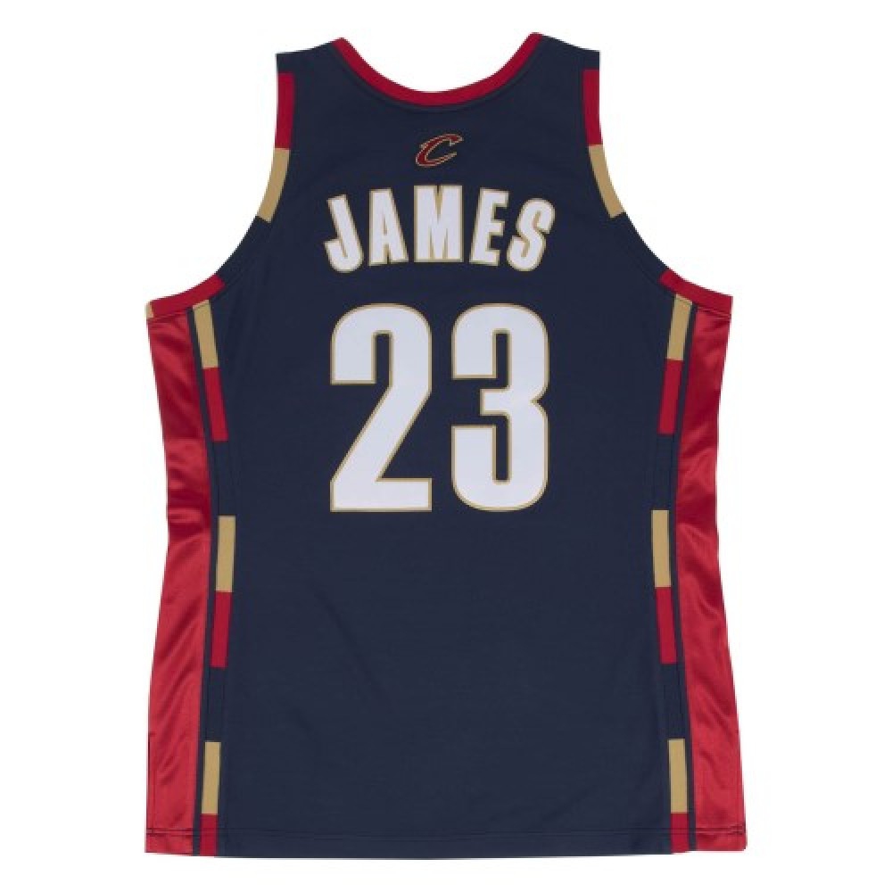 Men's Cleveland Cavaliers LeBron James #23 Throwback Navy 08/09 Hardwood Classics Jersey-League Wear Hub