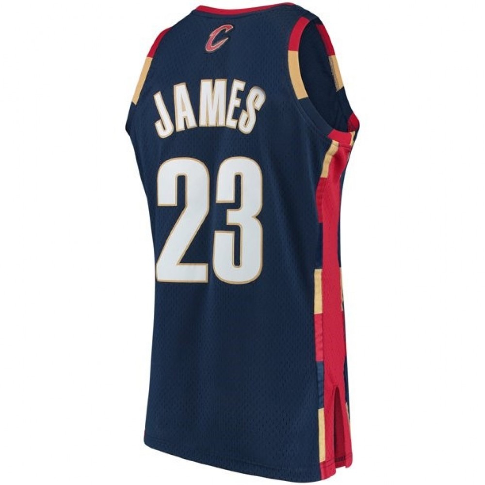 Men's Cleveland Cavaliers LeBron James #23 Throwback Navy 08/09 Hardwood Classics Jersey-League Wear Hub