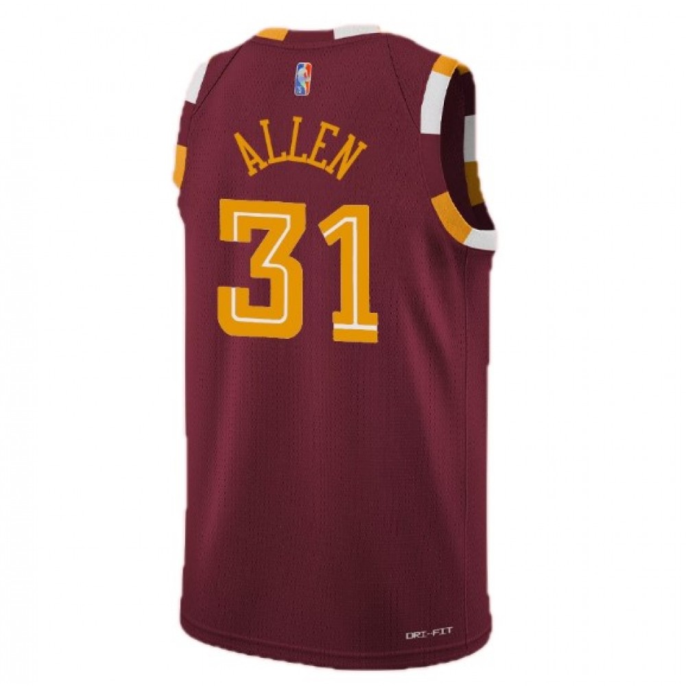 Men's Cleveland Cavaliers Jarrett Allen #31 Nike Wine 21/22 Swingman NBA Jersey - City Edition-League Wear Hub