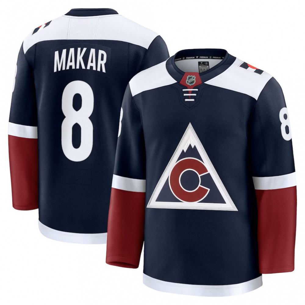 Men's Colorado Avalanche Cale Makar Navy Alternate Premium Jersey-League Wear Hub