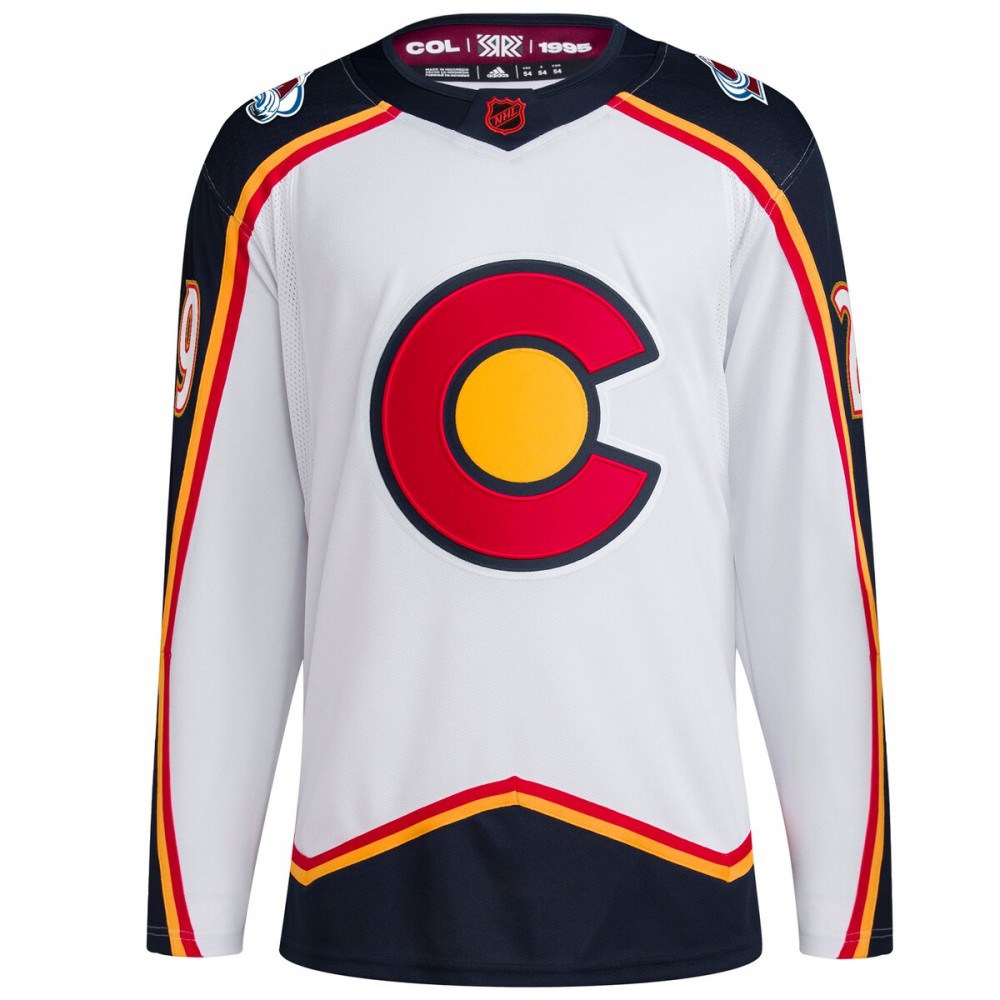 Nathan MacKinnon Colorado Avalanche Reverse Retro 2.0 Authentic Player Jersey - White-League Wear Hub