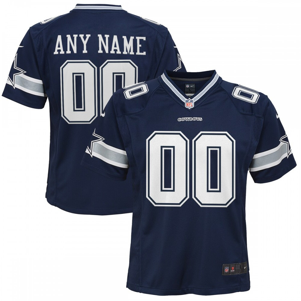 Dallas Cowboys Nike Youth Custom Game Jersey - Navy-League Wear Hub