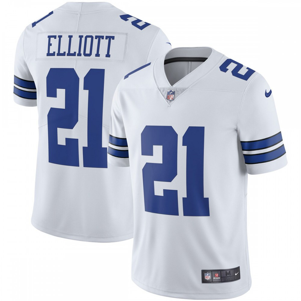 Ezekiel Elliott Dallas Cowboys Nike Vapor Limited Player Jersey - White-League Wear Hub