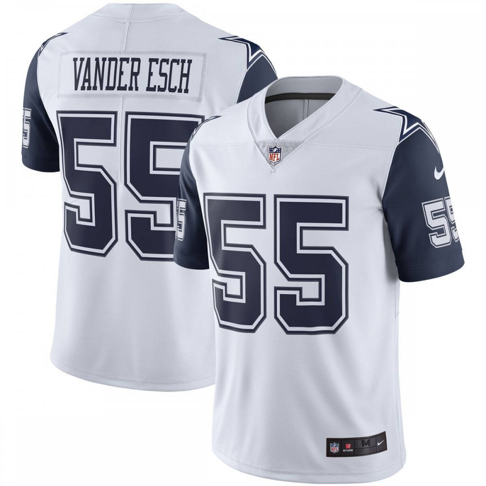 Leighton Vander Esch Nike Dallas Cowboys Color Rush Vapor Limited Jersey - White-League Wear Hub
