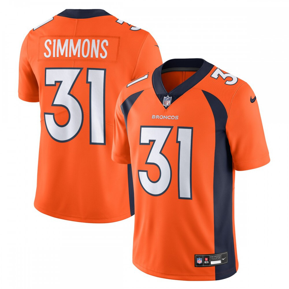 Justin Simmons Denver Broncos Nike Vapor Untouchable Limited Jersey - Orange-League Wear Hub