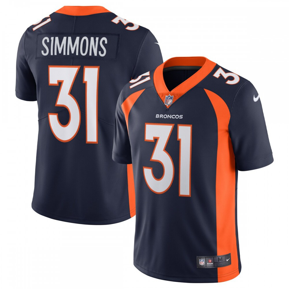 Justin Simmons Denver Broncos Nike Alternate Vapor Limited Jersey - Navy-League Wear Hub