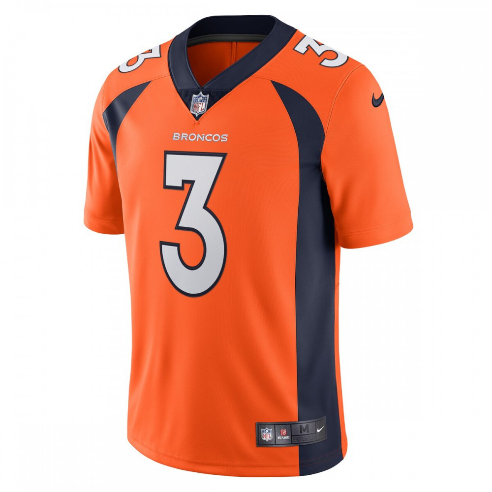Russell Wilson Denver Broncos Nike Team Vapor Limited Jersey - Orange-League Wear Hub
