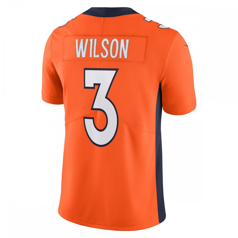Russell Wilson Denver Broncos Nike Team Vapor Limited Jersey - Orange-League Wear Hub