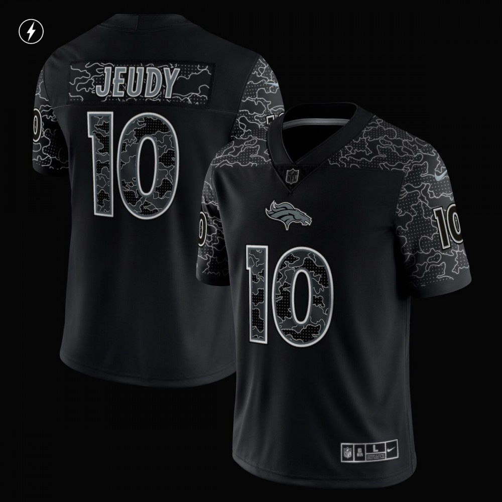 Jerry Jeudy Denver Broncos Nike RFLCTV Limited Jersey - Black-League Wear Hub