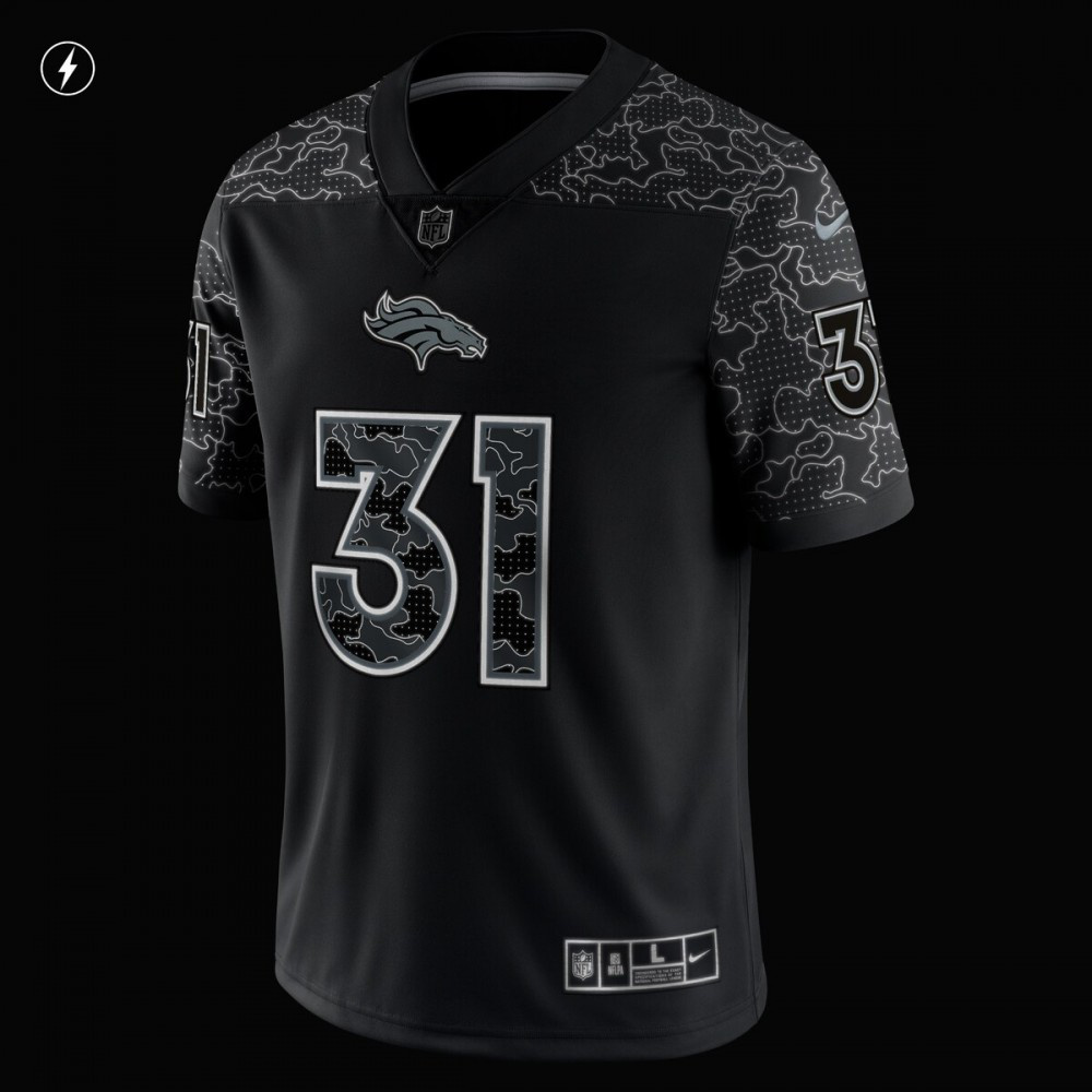 Justin Simmons Denver Broncos Nike RFLCTV Limited Jersey - Black-League Wear Hub