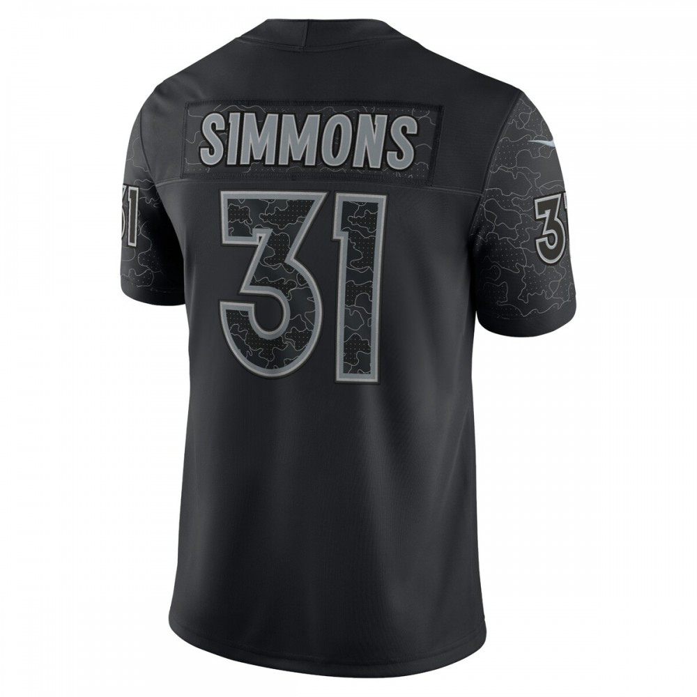 Justin Simmons Denver Broncos Nike RFLCTV Limited Jersey - Black-League Wear Hub