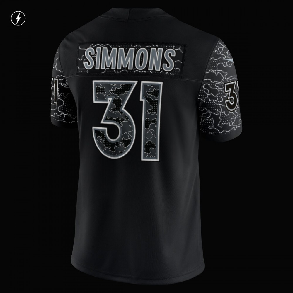 Justin Simmons Denver Broncos Nike RFLCTV Limited Jersey - Black-League Wear Hub