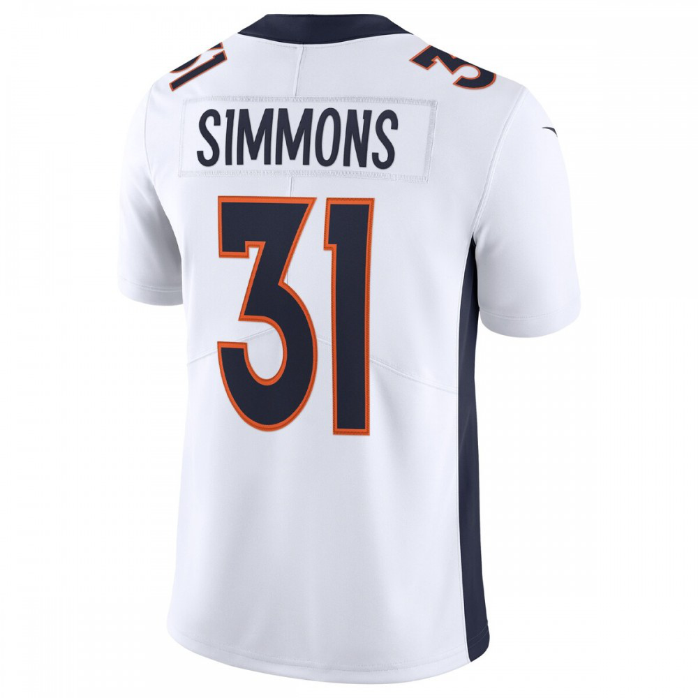 Justin Simmons Denver Broncos Nike Vapor Limited Jersey - White-League Wear Hub