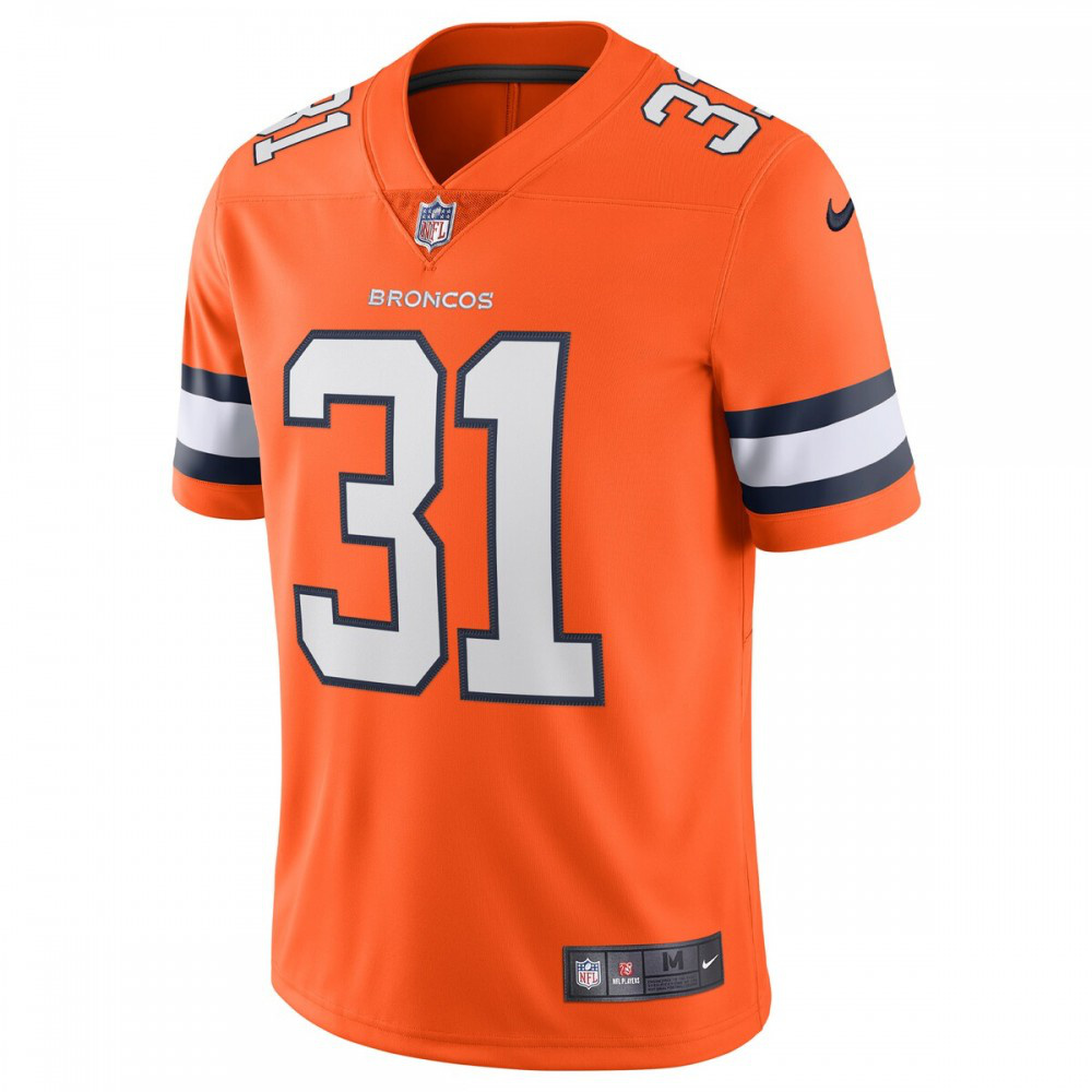 Justin Simmons Denver Broncos Nike Alternate Vapor Limited Jersey - Orange-League Wear Hub