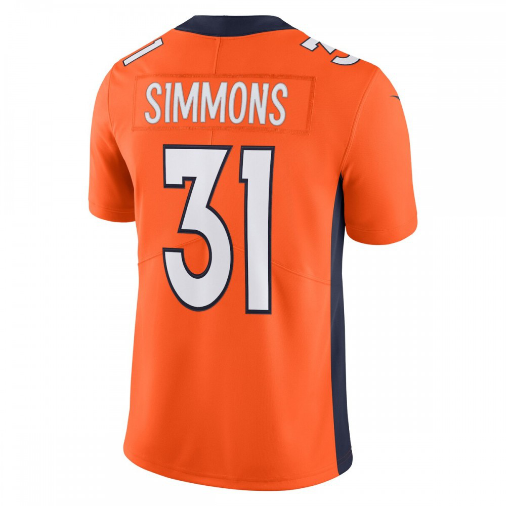 Justin Simmons Denver Broncos Nike Vapor Limited Jersey - Orange-League Wear Hub