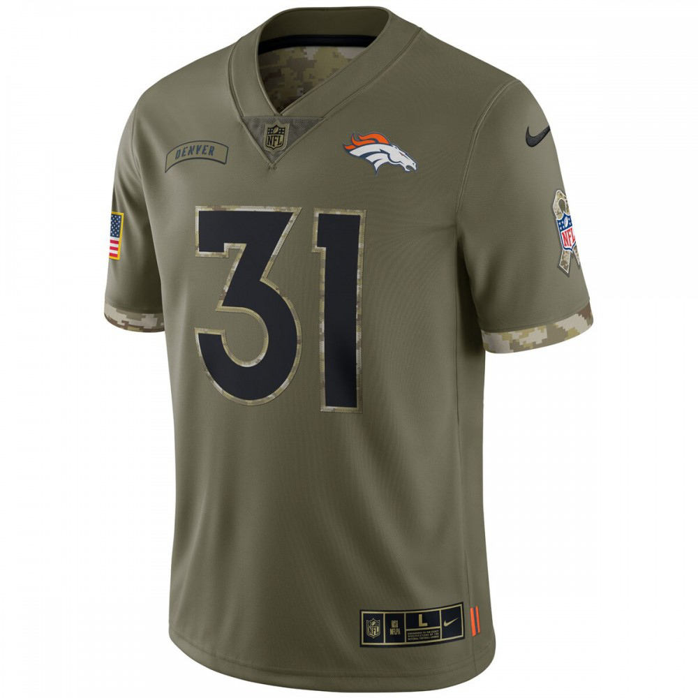 Justin Simmons Denver Broncos Nike 2022 Salute To Service Limited Jersey - Olive-League Wear Hub