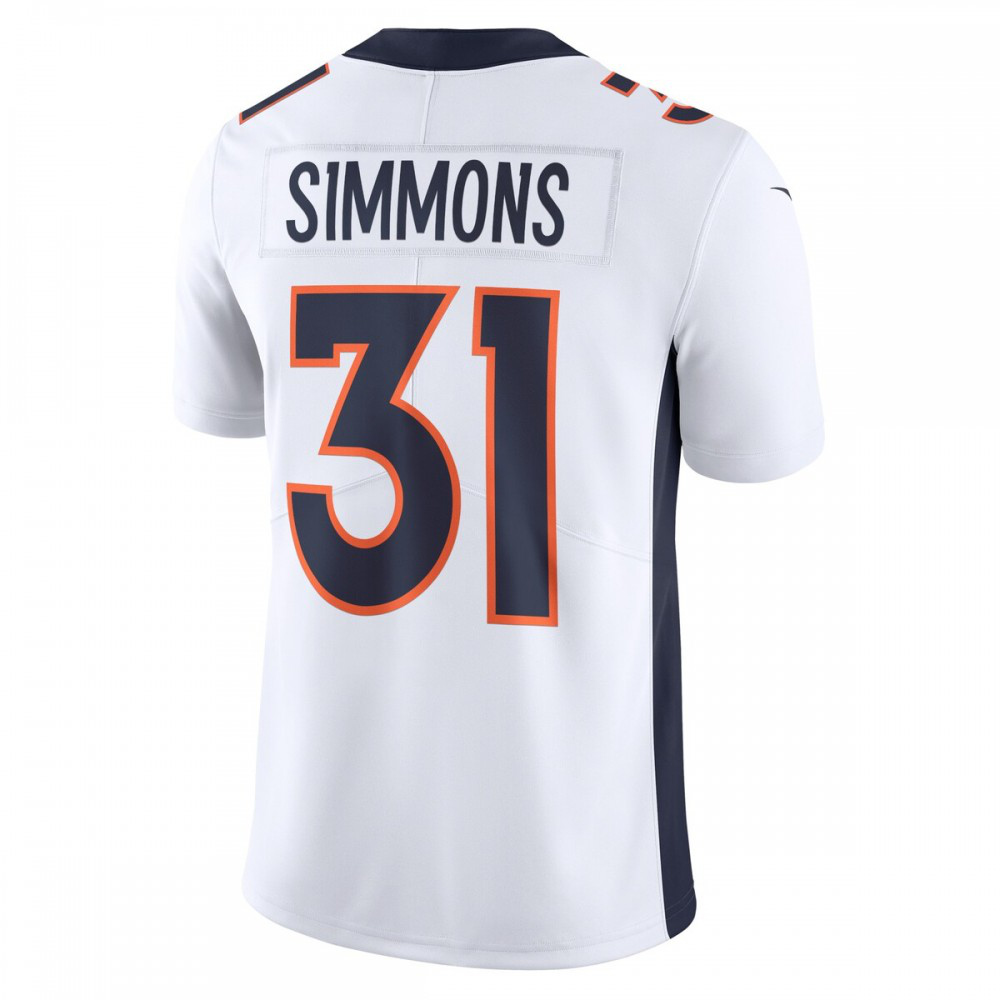 Justin Simmons Denver Broncos Nike Vapor Untouchable Limited Jersey - White-League Wear Hub