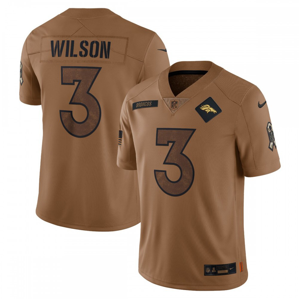 Russell Wilson Denver Broncos Nike 2023 Salute To Service Limited Jersey - Brown-League Wear Hub