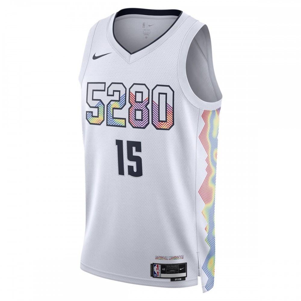 Nikola Jokic Denver Nuggets Nike Unisex 24/25 Swingman Player Jersey - City Edition - White-League Wear Hub