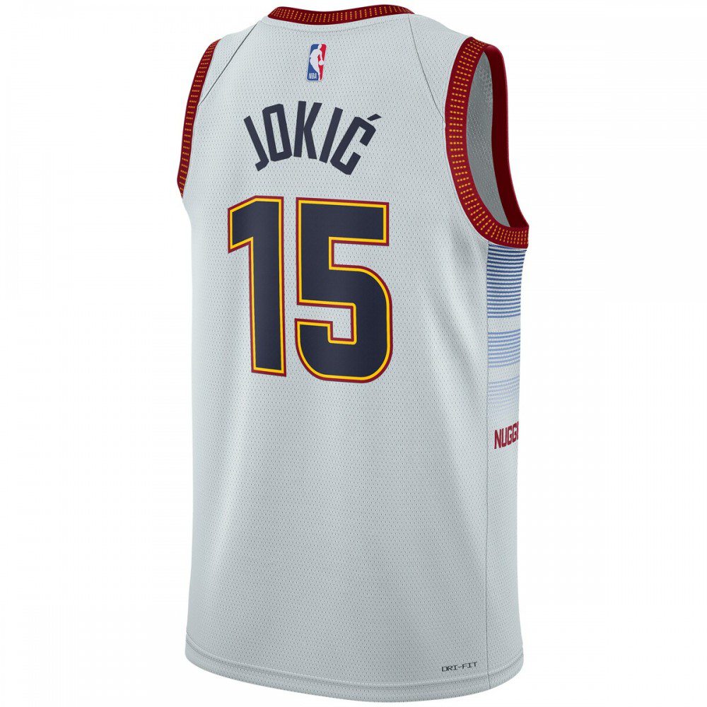 Nikola Jokic Denver Nuggets Nike Unisex 22/23 Swingman Jersey - City Edition - Silver-League Wear Hub