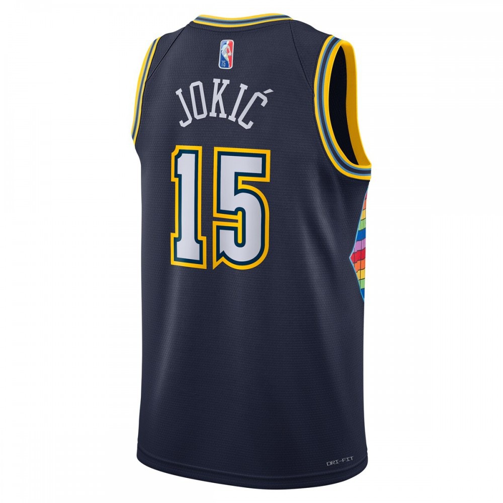 Nikola Jokic Denver Nuggets Nike 21/22 Swingman Jersey - City Edition - Navy-League Wear Hub